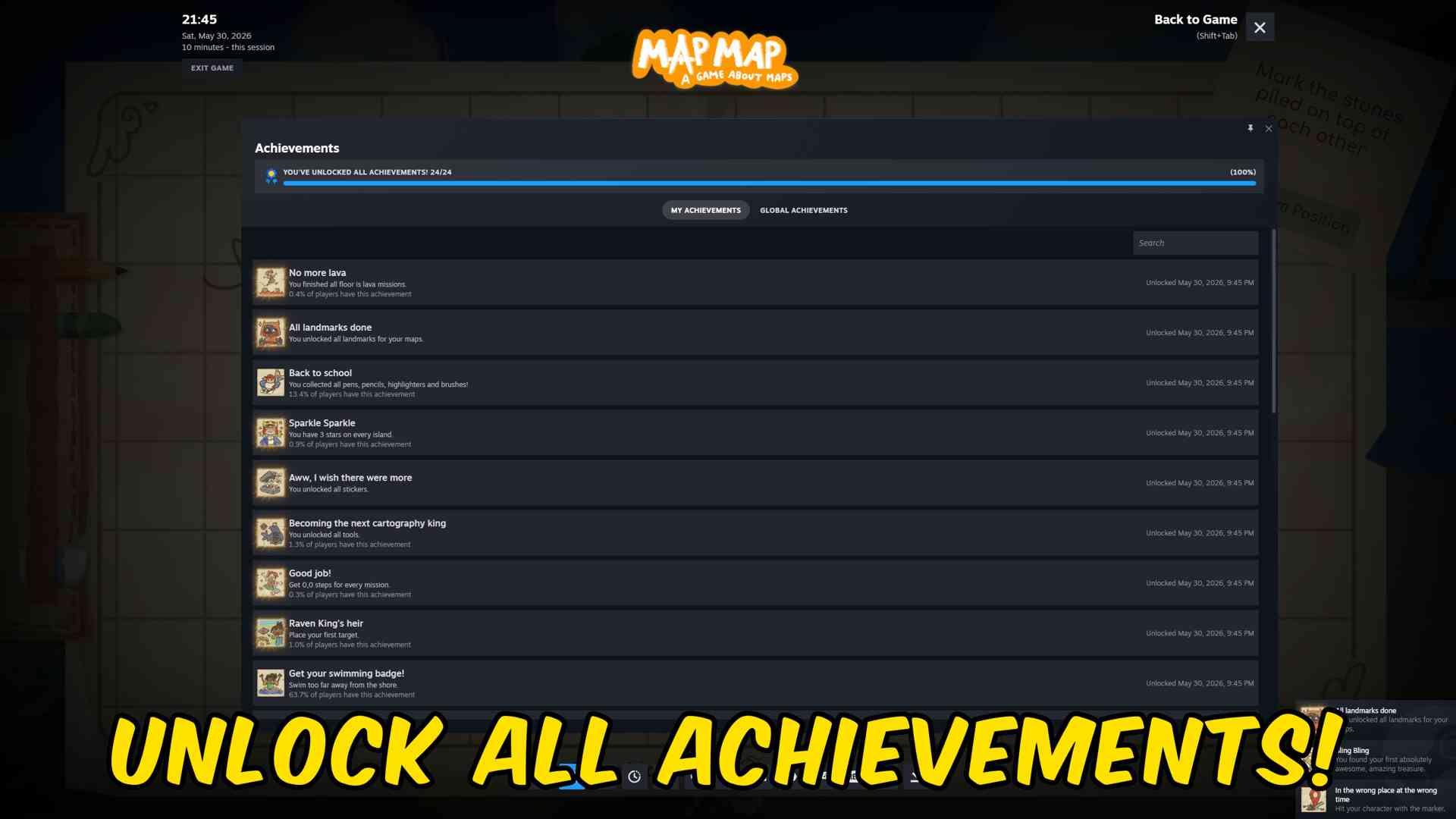 Map Map - A Game About Maps — Achievement Unlocker (screenshot 2)